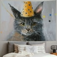 thumbnail image 2 of Orinice Cute Cat Tapestry Wall Hanging Unique Style for Home Decor | Graphic Tapestries Art for Living Room Bedroom | Apartment Farmhouse Dorm - Mother's Day Gift 50x40inch, 2 of 6