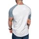 thumbnail image 5 of Hombres Empalmó Casual Top, Color Sólido Deportes Cuello Redondo Blusa para la Playa Y la Fiesta Desgaste, Suave Poliéster Moda Tee, Camisa de Cuello de Soporte, 5 of 8