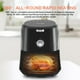 thumbnail image 3 of LATURE 4.2 QT Air Fryer Oven Cooker with Temperature and Time Control Dishwasher Non-stick Basket 6 Cook Presets Stainless Steel Tray (Black-Knob), 3 of 5