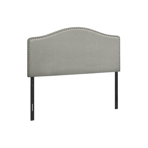 Bed, Headboard Only, Full Size, Bedroom, Upholstered, Grey Linen Look, Transitional,