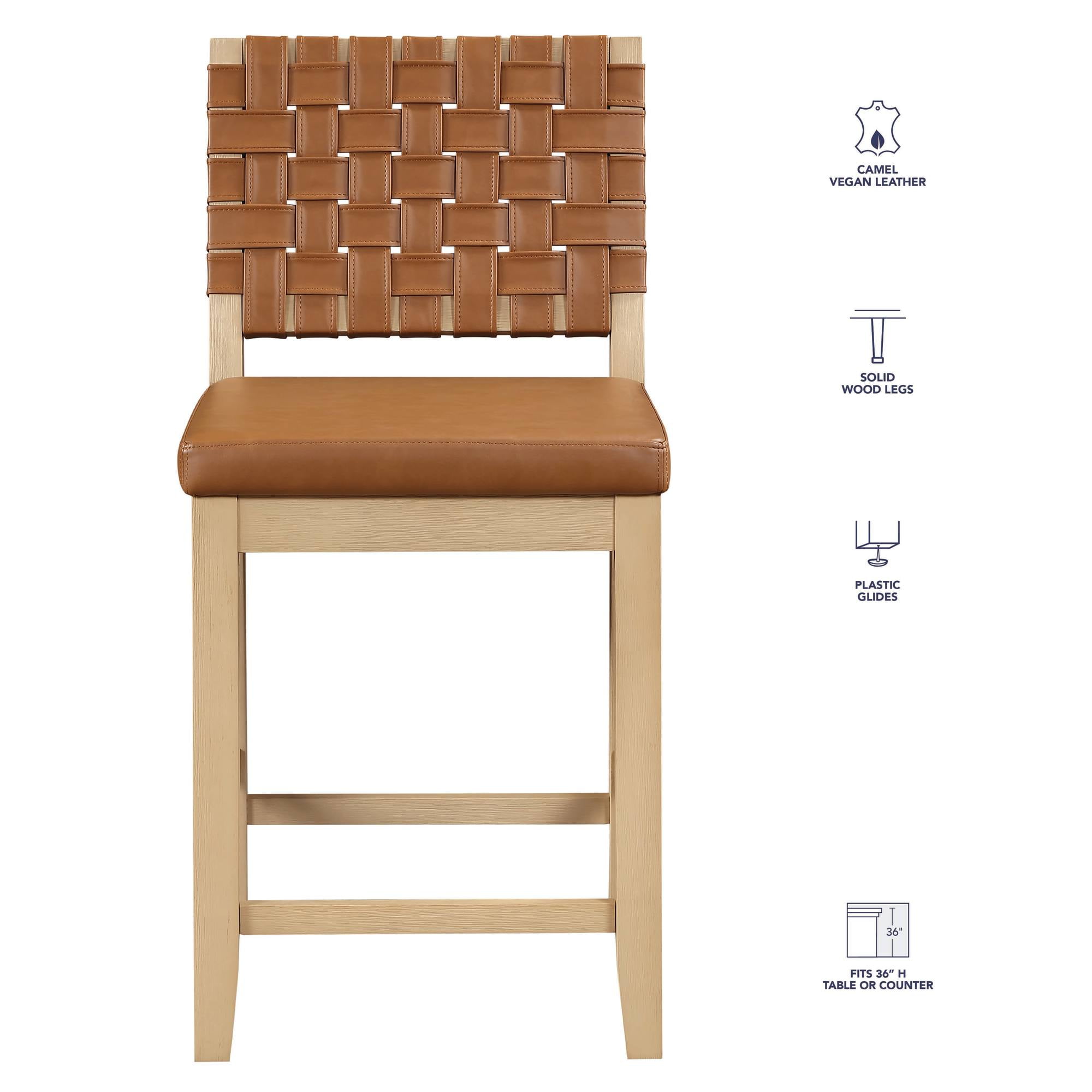 Steve Silver Reid Sand and Camel, Pair of 2, Counter Height Stools