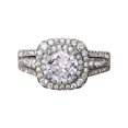 thumbnail image 1 of CNKOO Hollow Embossed Zircon Ring With Double Layer Super Sparkling Zircon Ring, 1 of 5