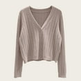thumbnail image 3 of Delayuji Cardigan For Women Spring Trendy Lightweight Soft Thin Solid Color Long Sleeve Open Front Button Down Cardigans Breathable Cover Ups, 3 of 3
