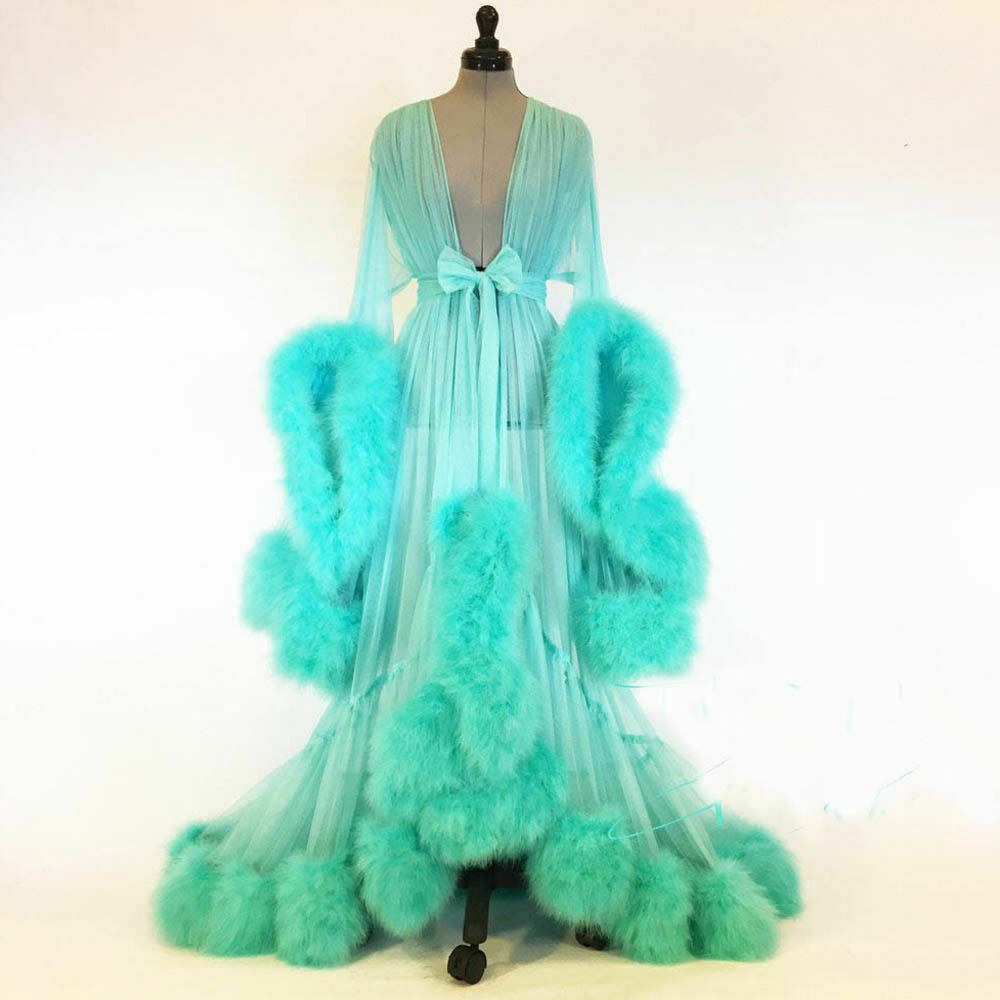 Long Lace Kimono Dressing Gown 