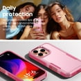 thumbnail image 5 of for iPhone 16 Pro Case, [Shockproof] Military Grade Proof Protection [Dropproof] Rugged Protective Heavy Duty Phone Case Cover for iPhone 16 Pro (Pink), 5 of 14