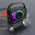 thumbnail image 2 of Altavoces Bluetooth Wireless Led Music Sync Ambiente Luz Portable Home Karaoke 1800Mah Altavoz Bluetooth con Micrófono Reproductor de Canto de Fiesta Interior / Exterior Altavoces Bluetooth Portátiles, 2 of 3