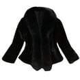 thumbnail image 2 of Qetyuw Womens Faux Fur Jacket Winter Plus Size Long Sleeve Cardigan Coat Chunky Casual Warm Jackets Outwear, 2 of 7