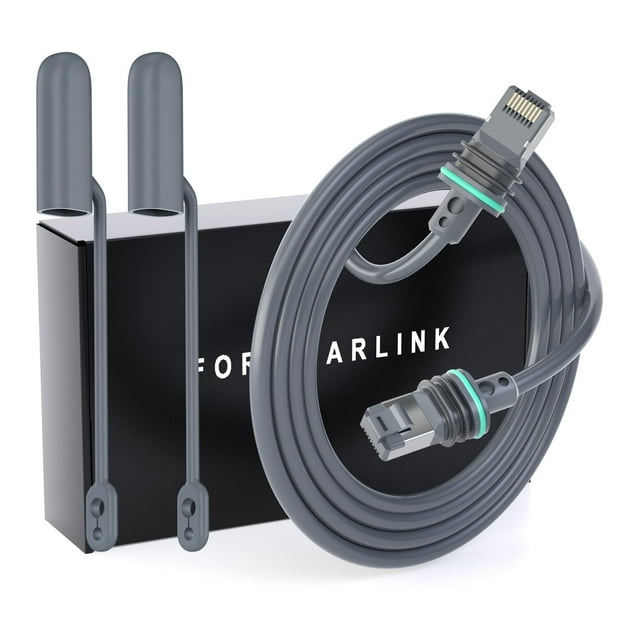 Cable Starlink Frafode Gen 3 de repuesto, 2 m, impermeable, gris