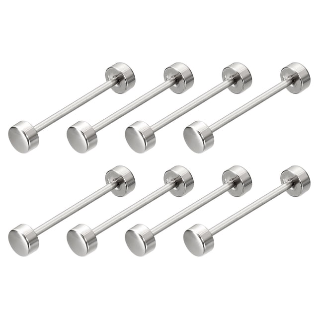 Unique Bargains 8Pack Metal Bag Strap Connect Buckles,32x42mm Purse Screw Fixing Rivets (Silver Tone)