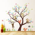thumbnail image 1 of Vinil Infantil Arbol De Dibujos Animados Mono Ardilla Dara Baby VinDe048 Largo 111 cm Ancho 0.2 cm Alto 91 cm, 1 of 5