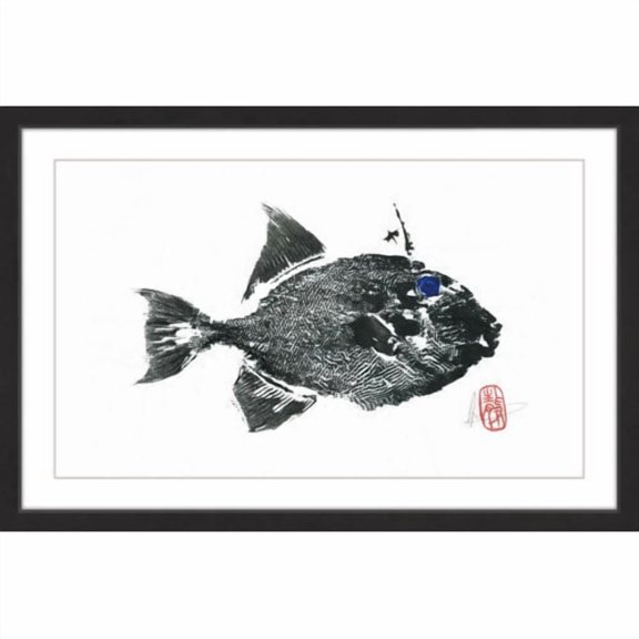 Marmont Hill 'Black Is Me' Framed Painting Print