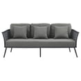 thumbnail image 5 of Modway Stance Outdoor Patio Aluminum Sofa in Gray Charcoal, 5 of 7