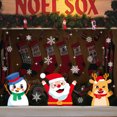 thumbnail image 1 of Pegatinas navideñas para ventanas, pegatinas estáticas para ventanas de Feliz Navidad, decoración de copos de nieve, calcomanías de renos de Papá Noel para suministros de fiesta de Navidad kaili Sencillez, 1 of 4