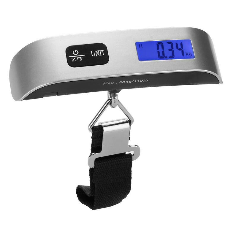 WUSI Digital Luggage Scale Gift for Traveler Suitcase Handheld Weight Scale 110lbs(Silver)