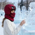 thumbnail image 6 of Eespoir Winter Thermal Cycling Face Mask, Wind-proof Balaclava With Glasses Window, Anti Fog Mask For Outdoor Riding, Skiing, Motorcycle, Cold(Burgundy), 6 of 6
