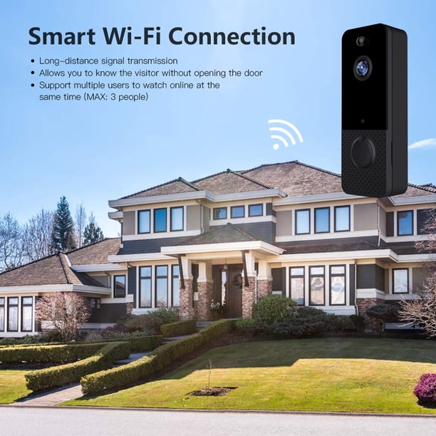 Timbre de vídeo WiFi Timbre Cámara Detección humana inteligente PIR Detector de movimiento 720P Visión nocturna