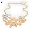 thumbnail image 2 of AYYUFE Women Bib Statement Necklace Resin Elegant Flower Chain Pendant Choker Bib Statement Collar Necklace Fashion Jewelry for Party Banquet Wedding, 2 of 6