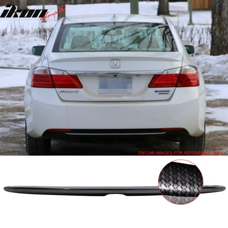 - Fits 13-16 Honda Accord OE Factory CF Trunk Spoiler Wing Carbon Fiber Look