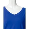 thumbnail image 3 of Thanth Womens Dolman Sleeves V-Neck Solid Shirring Drape Basic Tunic Top, 3 of 4