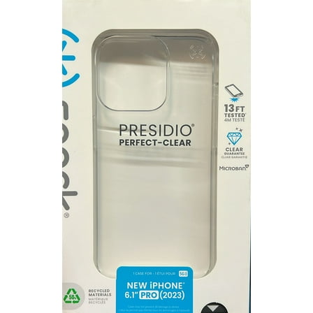 Speck Presidio Perfect-Clear Case for  iPhone 15 Pro