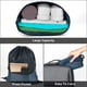 thumbnail image 3 of 2 bolsas deportivas con cordón, impermeable, plegable, unisex, con cordón, bolsa deportiva de tela con cordón para viajes, camping, gimnasio, escuela, natación, playa, piscina (48 * 40 cm) Sincero Electrónica, 3 of 5