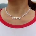 thumbnail image 4 of Gargantilla de perlas inspirada en TS, Collar Fearless Speak Now, traje SWIFTIE, joyería de fama, cantante Taylor Fan, regalo de amante de la música, 4 of 4