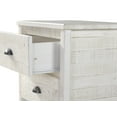 thumbnail image 7 of Camaflexi Baja Wood 2 Drawer Nightstand with Metal Pulls, Shabby White, 7 of 7