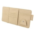 thumbnail image 2 of LOVIVER Car Sun Visor Organizer Storage Pocket PU Leather Beige without Zipper, 2 of 8