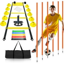 Soccer Agility Training Poles Equipment |Adjustable Soccer Equipment for Training Includes 6 Flexible Agility Poles