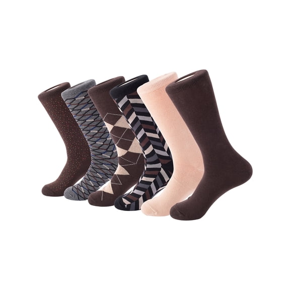 Mio Marino Mens Dress Socks - Moisture Control - Everyday Crew Socks - 6 Pack