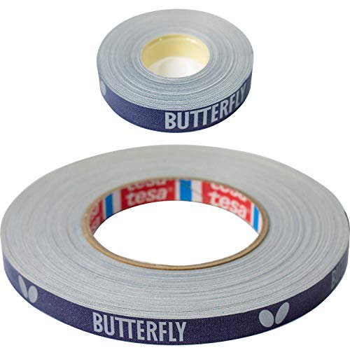 Butterfly Side Tape to Protect The Edges of Your Rubber and Blade for Table Tennis Paddles - Color Blue/Silver - Width 12mm - Rolls Come in 10m (20 Rackets) and 50m (100 Rackets), 3503M50