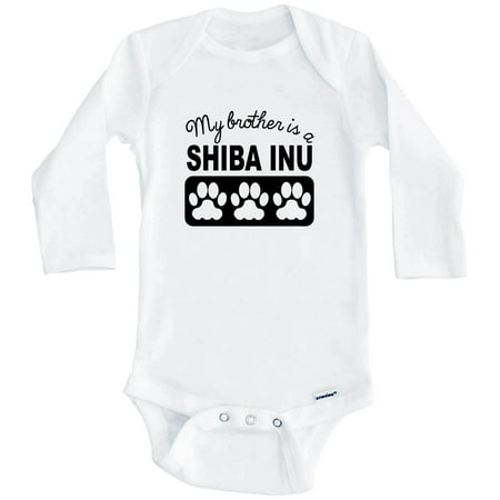 

My Brother Is A Shiba Inu One Piece Baby Bodysuit One Piece Baby Bodysuit (Long Sleeve) 0-3 Months White