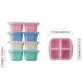 thumbnail image 2 of Bento Lunch Box, 4 Compartment Snack Containers, Divided Snack Box, Meal Prep Lunch Containers For Kids/Toddle/Adults, Food Storage Containers for School, Work and Travel (4 Pcs) 6.69x5.98x2.17", 2 of 7