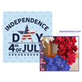 thumbnail image 6 of Pedty Summer Wreaths,Wreath for Front Door,4Th of July Independence Day Red White Blue Flower Wreath for Wall Window Party Wedding Decor Spring Summer Decoration for Front Door Home Decor (Blue), 6 of 9