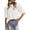 White, variant on PRETTYGARDEN Summer Tops for Women Trendy Short Sleeve Eyelet Embroidered Dressy Casual Blouse Shirts