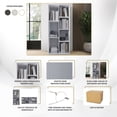 thumbnail image 5 of Castle Place Simple 7-Cube Open Shelf Bookcase, Light Grey, 5 of 6
