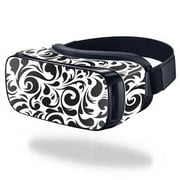 MightySkins SAGEVR-Swirly Black Skin for Samsung Gear VR Original Cover Wrap Sticker - Swirly Black