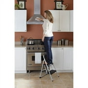 COSCO 2-Step Folding Steel Step Stool, 200lbs, Cool Gray