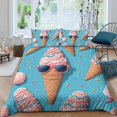 thumbnail image 1 of 3D Ice Cream Printed Comforter Cover Set Children Adult Unique Design Bedding Set Bedroom Decor,King (90"x104"), 1 of 5