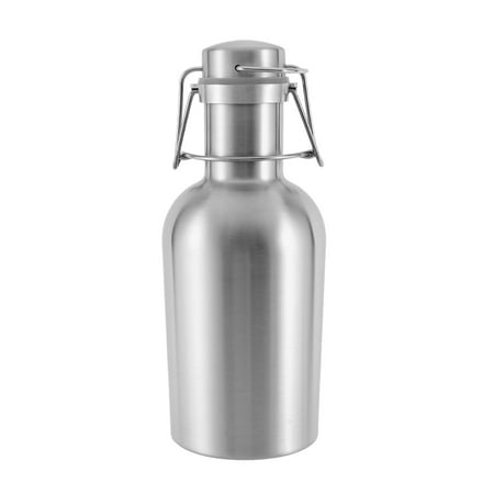 

Geieold Stainless Steel Beer Growler 33 Oz 1L Flip Top Single Wall Growlers Homebrew Portable