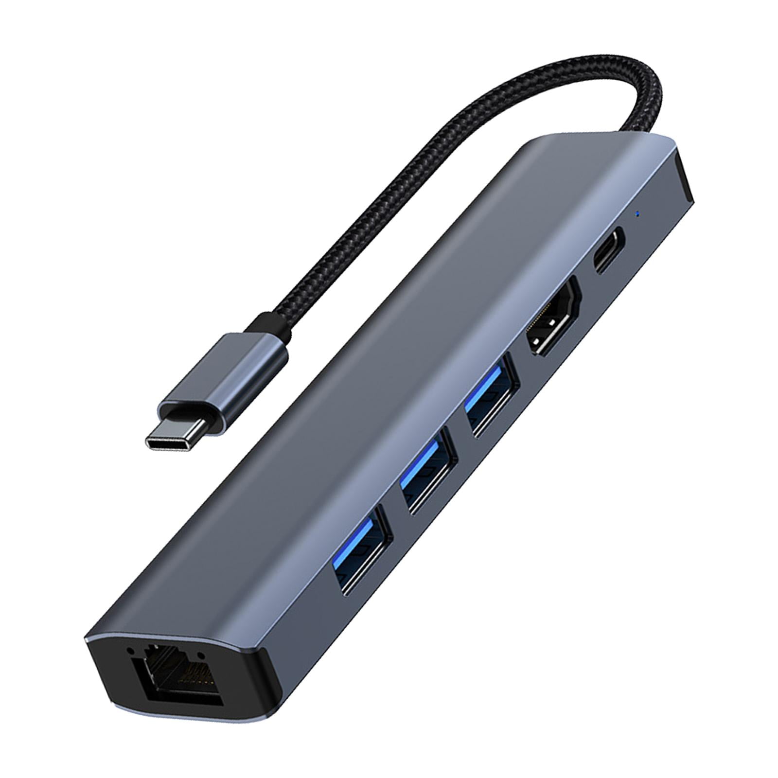 LeeQinersw USB C Hub 3 USB Ports 100W PD 6 in 1 USB C Laptop Docking Station Dongle for USB