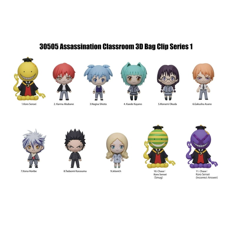 3D Figural Bag Clip Assassination Classroom Series 1 Mystery Pack