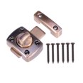 thumbnail image 4 of STRANDCHIC 1Set Zinc Slide Bolt Latch Cabinets Safety Lock Dark Red Color Rectangular Style For Office Use, 4 of 7