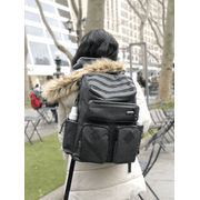 Eastsport Utility Diaper Backpack Bag with Changing Pad and Black Finish