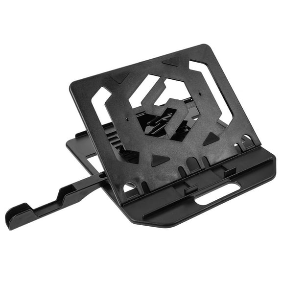 WASHWEPE Mobile Laptop Stand Adjustable Height Laptop Computer Stand Black 1Pack 11x10.9x6.5in