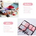 thumbnail image 4 of 9 Set Packing Cubes for Suitcases, Luggage Organizers with 4 Compressible Packing Cubes, Shoe Bag, Underwear Cube, Cable Organizer & Laundry Bag, Pink, 4 of 7
