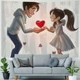 thumbnail image 4 of Orinice Romantic Love Tapestry Wall Hanging Unique Style Graphic Tapestries Home Wall Decor Art for Living Room Bedroom Apartment Farmhouse Dorm 40x30inch, 4 of 6