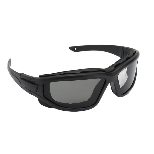 Anti-buée Lunettes de Protection UV Lunettes de Cyclisme à Double Couche Lentille Anti-Choc Résistant aux Rayures à l'Aise avec Sangle pour la Pêche Ambre, Noir, Transparent