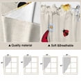 thumbnail image 5 of Swag Valance Curtains for Windows, Beige Gnomes Daisy Light Filtering Kitchen Curtains with Rod Pocket, Pastoral Country Garden Floral Window Treatment Valances for Living Room, 36x63 - 2 PCS, 5 of 9