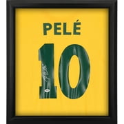 Pele Brazil National Team Framed Autographed Yellow Jersey Shadowbox - Fanatics Authentic Certified